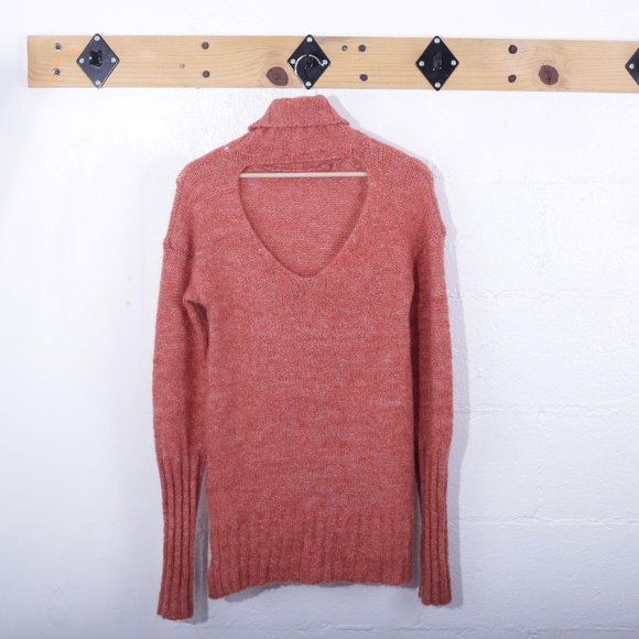 Mink Pink Heather Curious Rollback Sweater - Picture 2 of 7